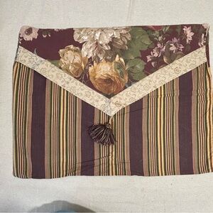 Vintage Waverly Floral & Stripe Envelope Sham